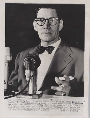  1951 Bert K. Naster Crime Probe Testimony Florida Rare Original Press Photo