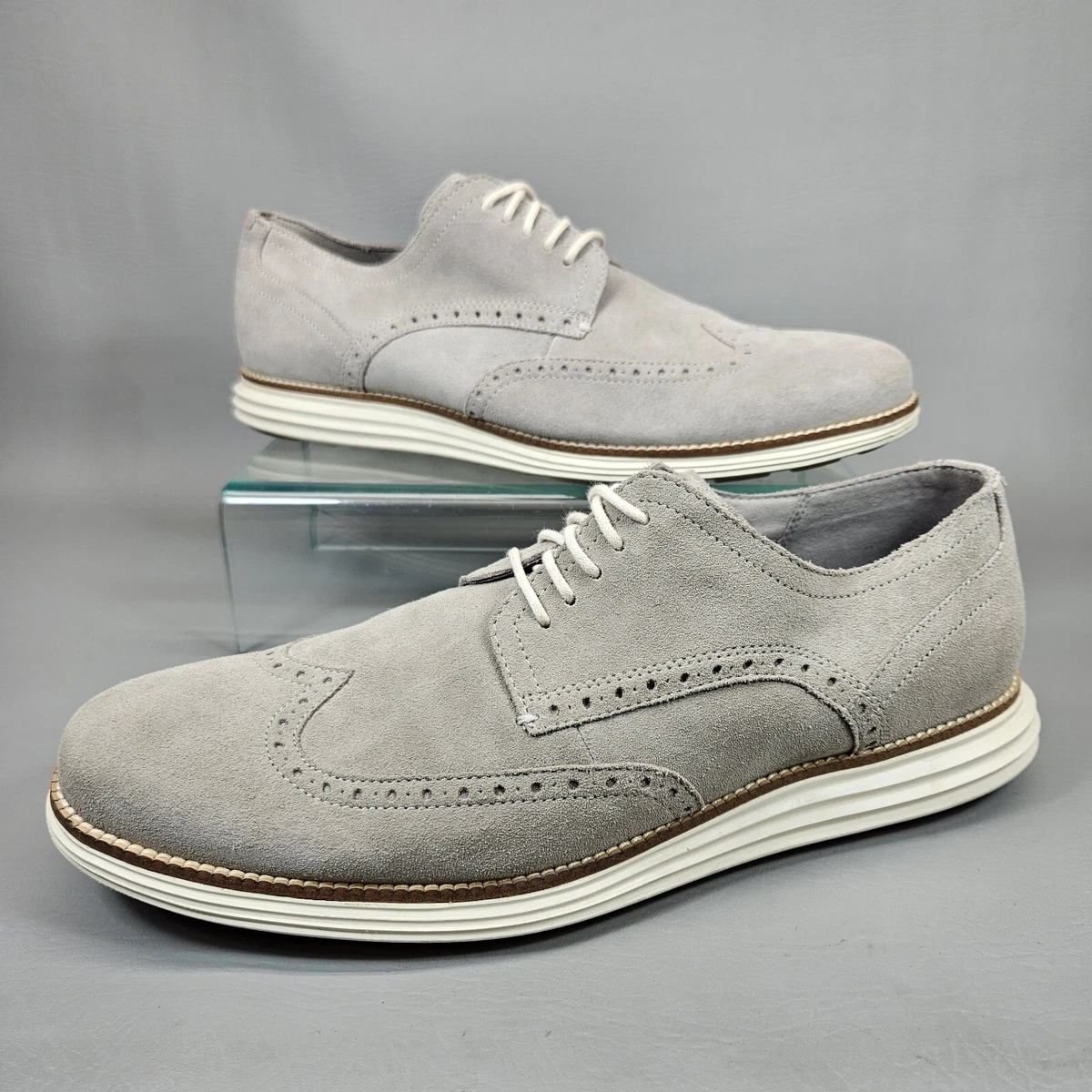 Cole Haan Suede Gray Dress Shoes for Men for sale | eBay display picture 1