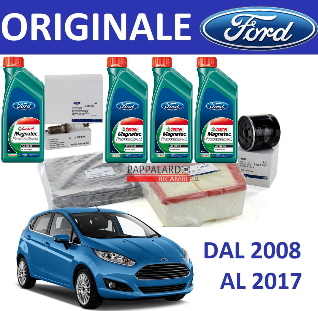 Kit Tagliando Ford Fiesta VI Con Olio Castrol Magnatec 5W30 E Filtri - Foto 5