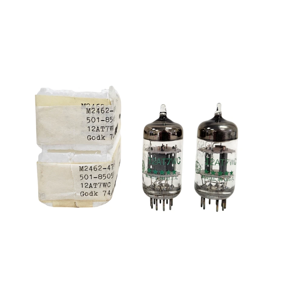 12AT7WC 6201 GE 5 ESTRELLAS NOS PAR VÁLVULA/TUBO EMPAREJADO