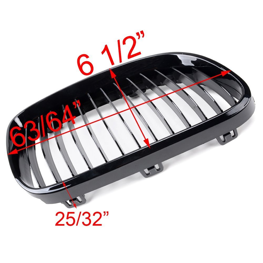 Pair Front Bumper Kidney Grills Grille Gloss Black For BMW E92 E93 20112013 CAO eBay