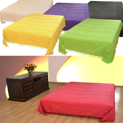 Tagesdecke XXL Sofaüberwurf Bettüberwurf Wohndecke Plaid 100 % Baumwolle Decke *