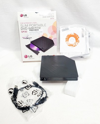 LG GP30 Slim Portable External USB 8X DVD Writer for PC Laptops Notebook Users - Afbeelding 9 van 12