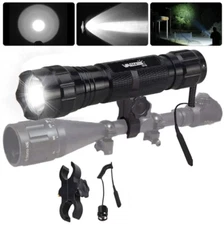 9000LM Hunting Flashlight Light Torch + Clip Mount +Switch for Hunting New USA