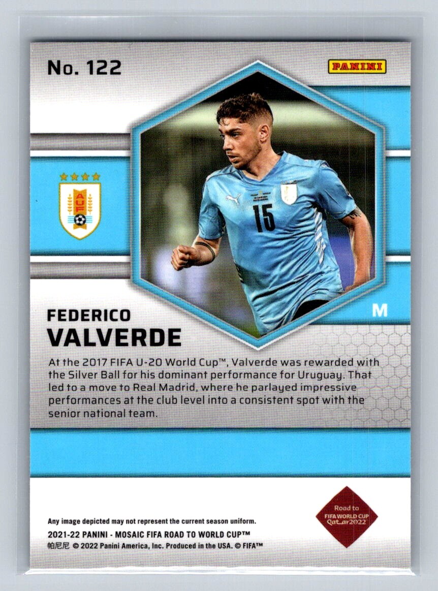 Federico Valverde 2022 Panini Mosaic FIFA Road to World Cup #122 
