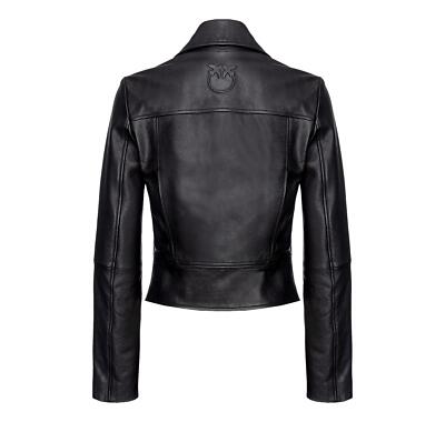 ジャケット PINKO Women Jackets 100180A14I Z99 Black Pinko Women's Biker Jacket Sensible Leather Stud Z99 Black