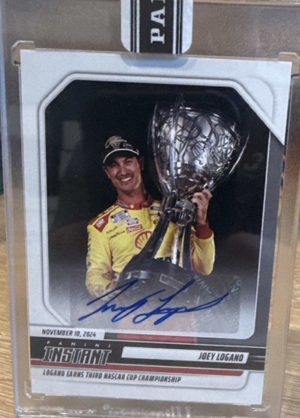 2024 Panini Instant NASCAR #17 Joey Logano   Auto /99 - 3rd NASCAR Cup Champ
