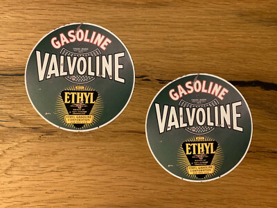 2x Vintage Oil Aufkleber Valvoline Retro Old School Oldtimer Öl Garage V8 #738