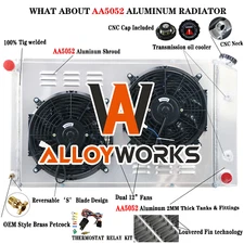 3-Row Radiator+Shroud Fan For 70-81 80 Pontiac Firebird Trans Am Esprit Formula