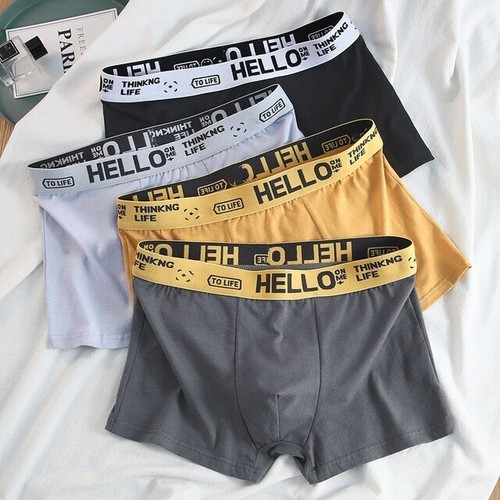 Set da 4 slip boxer da uomo cotone mutande traspiranti boxer da uomo - Foto 5 di 27