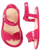 Gymboree Sunset Glow Pink Butterfly Sandals Shoes Infant Baby Girl Size 3 NEW