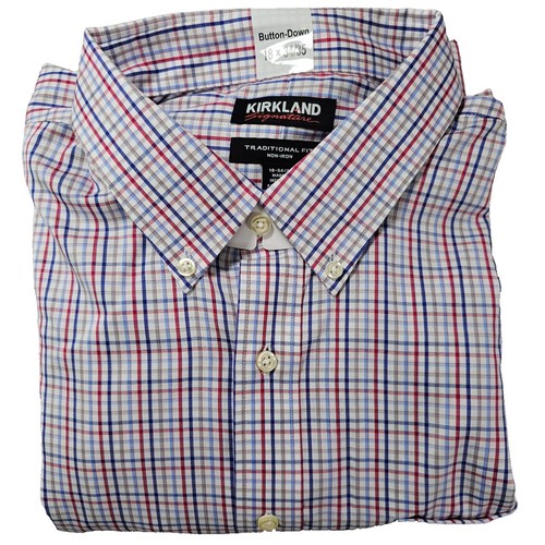 Kirkland Signature Men's Traditional Fit Button Down Dress Shirt | eBay