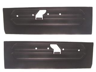 Mustang Door Panels Standard Vinyl Pair 1969 Black - TMI