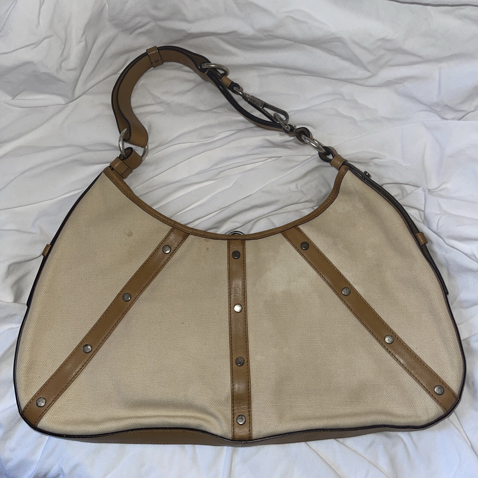 Borsa a tracolla YVES SAINT LAURENT Mombasa crema USATA 202410M