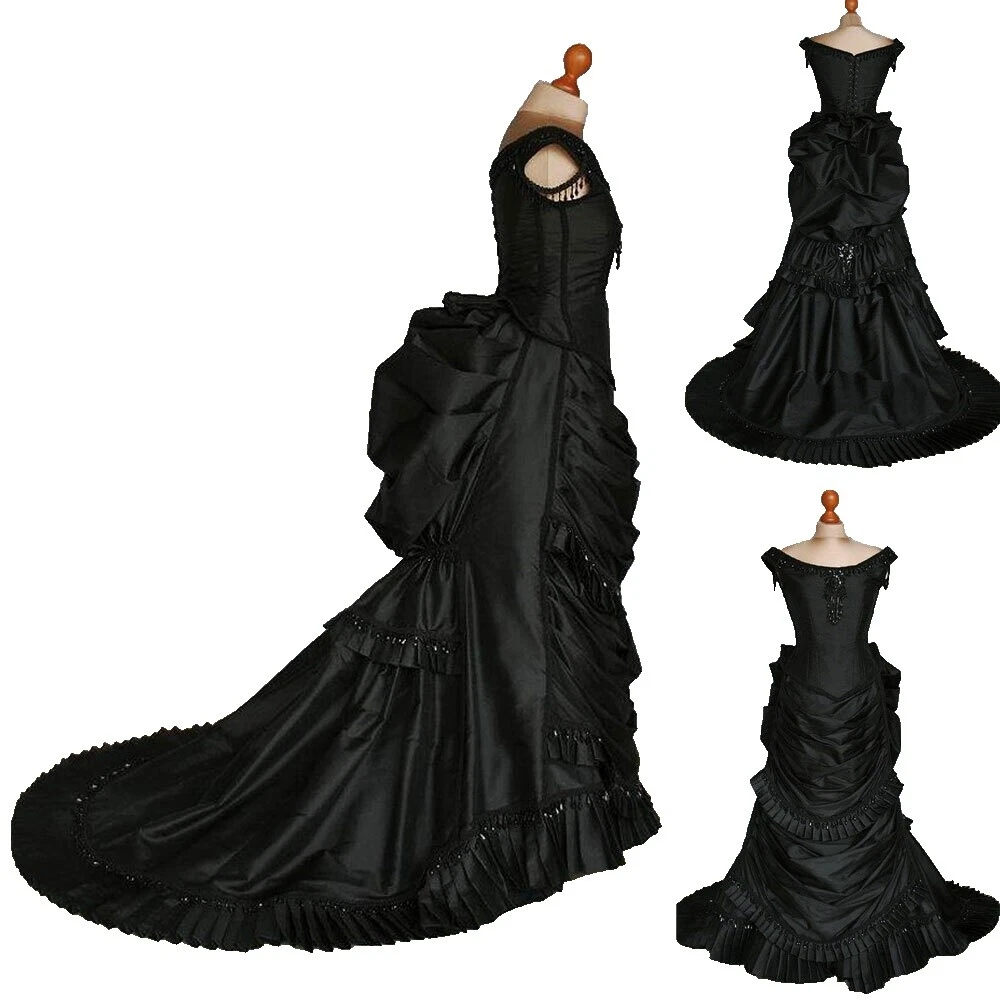 Black Long Sleeve Wedding Dresses