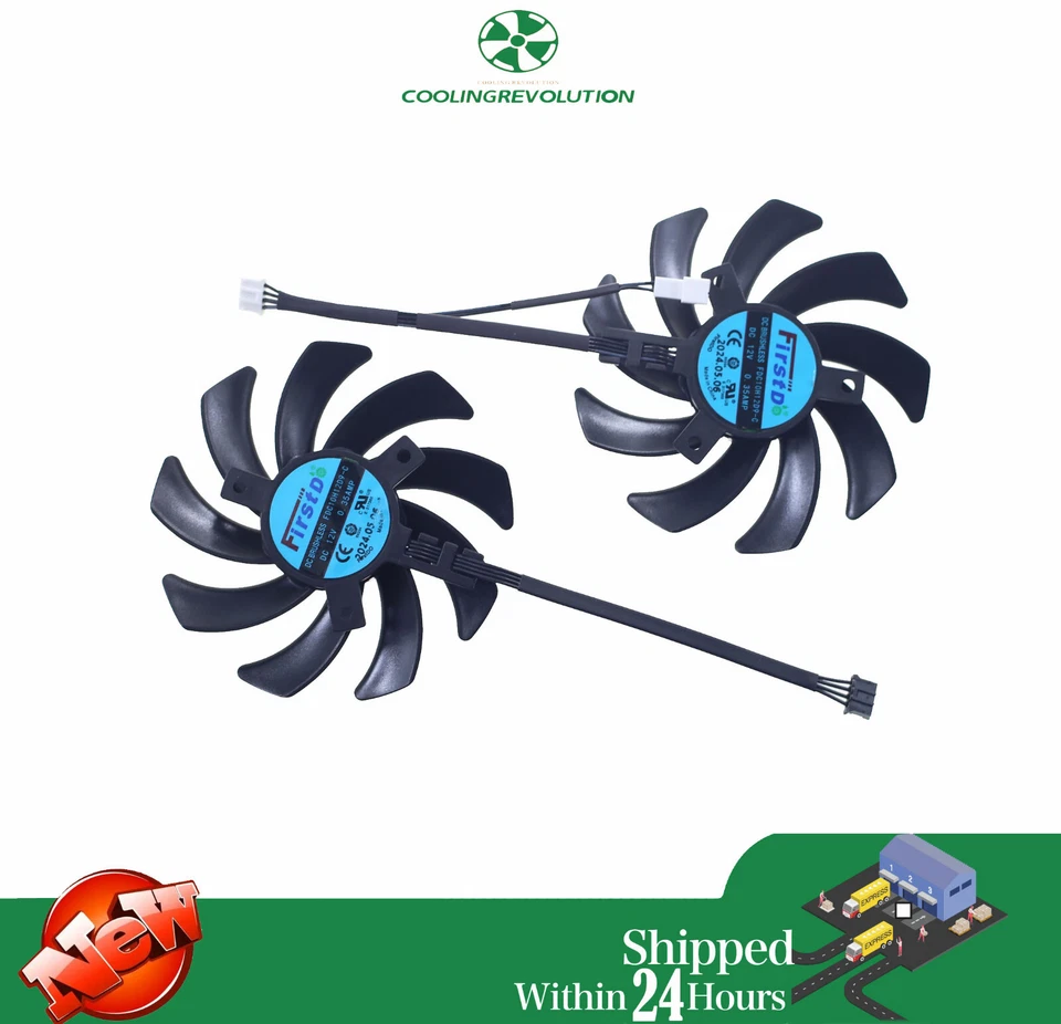2PCS 85MM FDC10H12D9-C Graphics Card Cooling Fan For Dell HP RTX 3060 3060ti Fan - Image 2 of 3