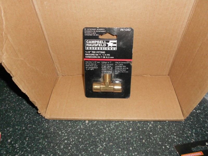 Campbell Hausfeld #PA1040 1/4" NPT Tee Fitting,No PA1040,  Campbell Hausfeld