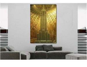 Details About Gold Empire State Building Art Deco Canvas Wall Art Print Various Sizes