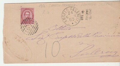 POSTAL HISTORY-1885 KINGDOM UMBERTO I° C.10 WITH BARCODE ''1976'' E/5502