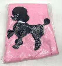 Youth Poodle Skirt Light Pink with Scarf with Musical Note Printed Scarf