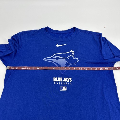 Toronto Blue Jays Shirt Mens L Blue Nike Dri-Fit Long Sleeve MLB Baseball - 第 8/9 張圖片