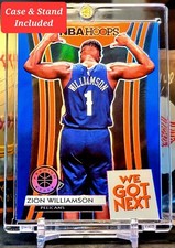 2019-20 Zion Williamson Rookie Hoops Premium Stock SP Blue Prizm #9 We Got Next!