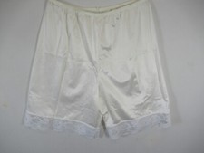 Vintage Pam Satin Pettipants Women Small White Nylon Made in USA