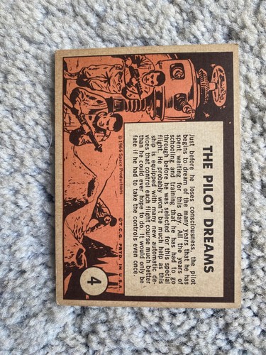Lost in Space Original 1966 TV Series Card No 4 The Pilot dreams - Good cond. - Picture 2 of 2
