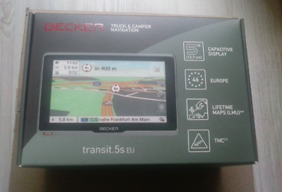 Becker Transit 5s 5 NEU NEW OVP TMC NAVI PKW LKW Camion BUS Camper Navigation