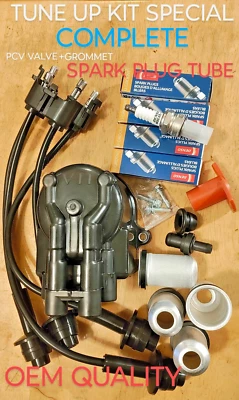 TOYOTA FORKLIFT TUNE UP KIT ESPECIAL DENSO SPARK PLUGS W/TUBE+PCV VALVA GROMMET