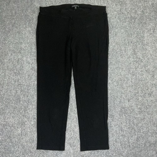 Eileen Fisher Hose Damen Größe M Schwarz Pull On Cropped Freizeit Business