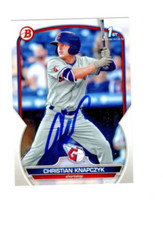 Christian Knapczyk 2023 1st Bowman signed autograph baseball card Cleveland
