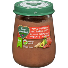 4-Pack Baby Gourmet Pur e Apple Raspberry Avocado  Oats 6 Months