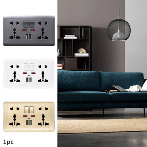 Power Socket Multifunctional 13A Wall Mounted 10 Holes With Switch Universal - Bild 1 von 15
