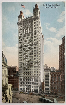 Postcard NY Park Row Building New York City Postcard New York