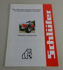 Prospekt / Broschüre Schlüter Traktor 1700 LS / 2000 LS Stand 1993