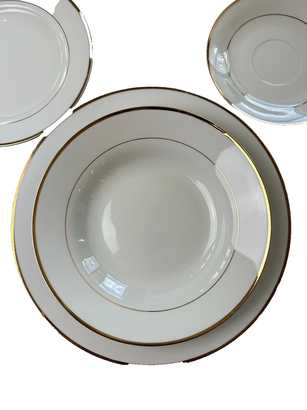 Gibson White Porcelain Dinnerware Plates