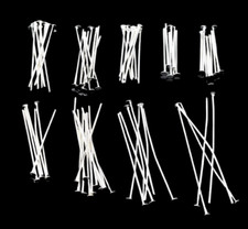 ❤ 900 pcs x SILVER Plated Value MIXED Size HEAD PINS Craft Jewellery Making ❤