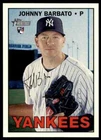 2016 Topps Heritage HN Johnn Barbato RC #619 New York Yankees