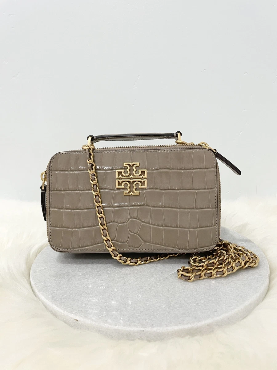 Tory Burch Black Leather Britten Chain Shoulder Bag Tory Burch