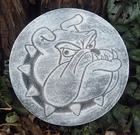 Bulldog plastic mold garden ornament casting plaque dog mould 7.75" x 3/4"