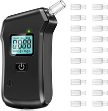 Alkoholtester Polizeigenau Alkohol Test Atem-Messgerät Tragbar mit 20 Mundstücke