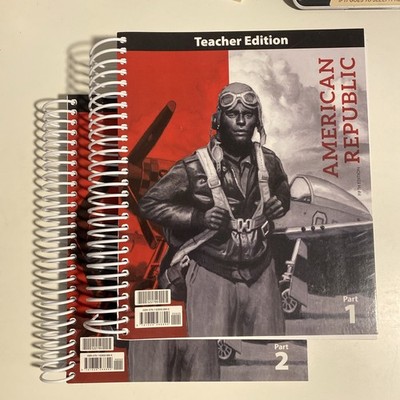 BJU Press American Republic Teacher Edition Book 1 & 2, 5th Edition, Like New