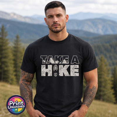 Take A Hike T Shirt Funny Hiking Walking Camping Outdoor Adventure Tee Unisex