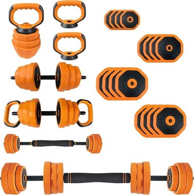 4 in 1 verstellbare Hantel Set 44LB Convertible Barbell Kettlebell Push Up Stand