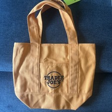 Trader Joe's Mini Halloween Trick or Treat Canvas Tote Bag in Orange, 2025