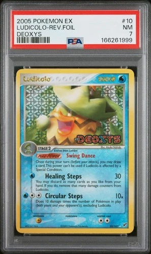 2005 Pokemon Ludicolo #10 ex Deoxys Reverse Holo PSA 7 NM 166261999