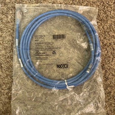 Lot of 7 Belden CAT1106010 10GX Cat6A Traceable Patch Cables 10ft Blue CMR