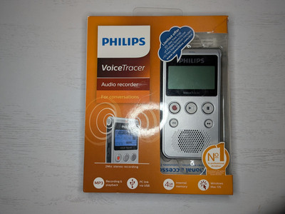 Philips DVT1300 VoiceTracer USB MP3 4GB Audio Voice Recorder BRAND NEW IN BOX