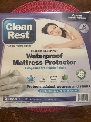 Clean Rest  Waterproof  Queen Mattress Protector  60'' x 80'' x 21'' New in Package